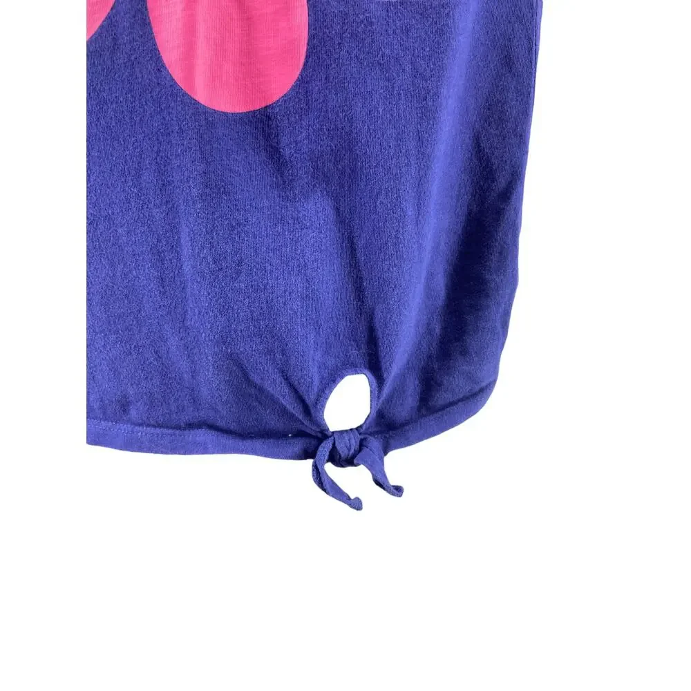 Jumping Beans Girls' Blue Flower Graphic Long Sleeve Top Youth Size 5